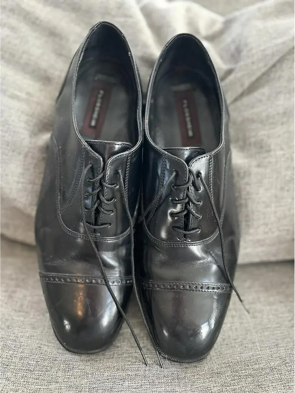 Florsheim Oxford Dress Shoes Mens Size 12D Black Lace Up 17067-01